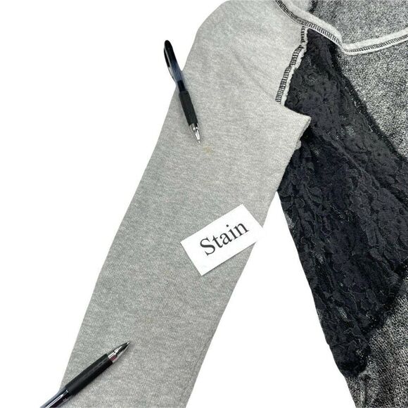 Free People Lace Inset Colorblock Pullover Sweater - Picture 4 of 7